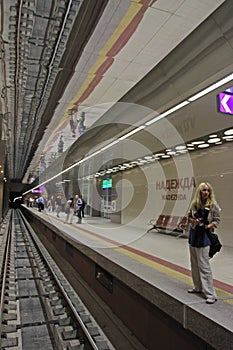 Metro station of the Sofia subway during construction in Sofia, Bulgaria Ã¢â¬â aug 29, 2012.